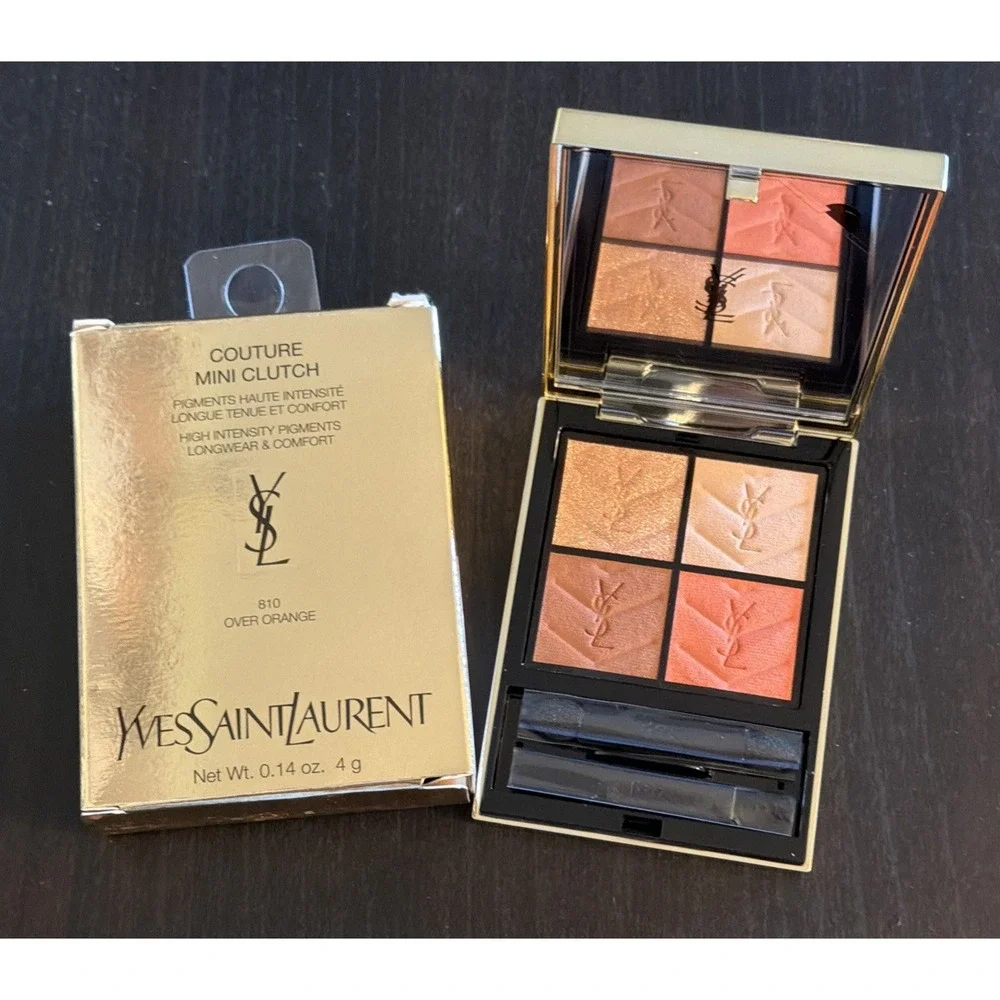 YSL Couture Mini Clutch Eyeshadow Palette #810 over orange